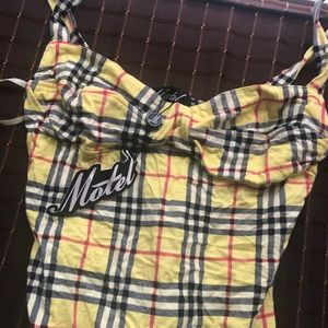 NWT DOLLS KILL YELLOW BODYSUIT